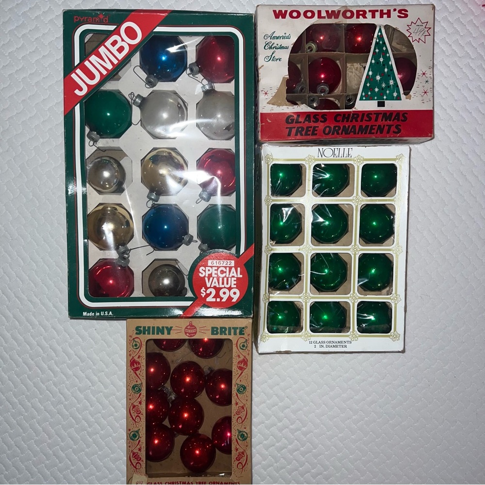 Vintage Christmas Ornaments Lot Antique Glass